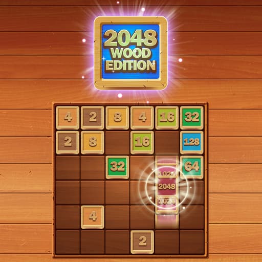 2048 طبعة خشبية