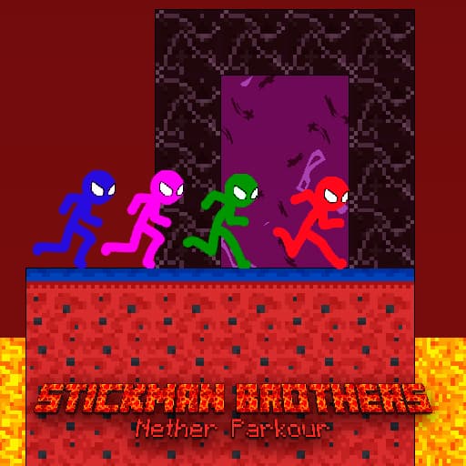 Stickman Brothers Nether Parkour