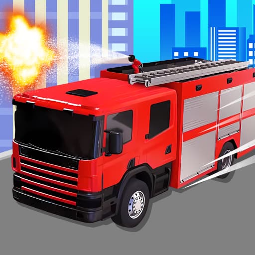 قيادة شاحنة إطفاء الإنقاذ
