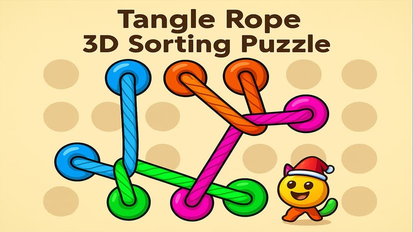 Hazel Tangle Rope 3D: فرز اللغز