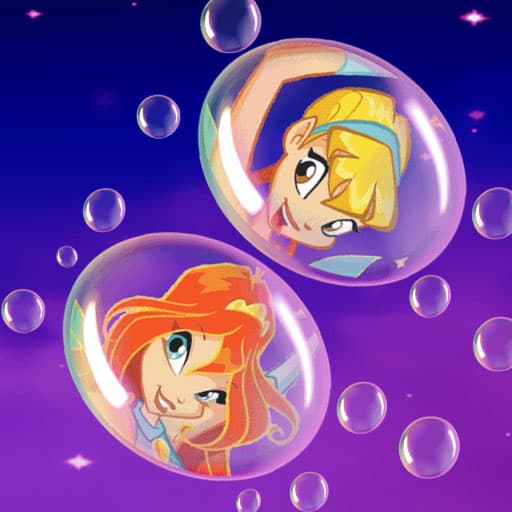 ارسم مسار فقاعة Winx