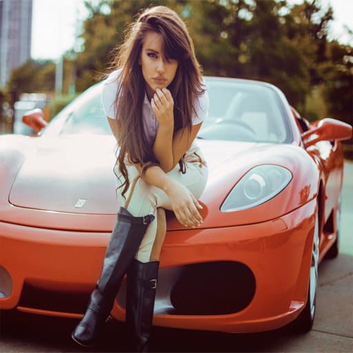 الفتيات والسيارات الشريحة 2