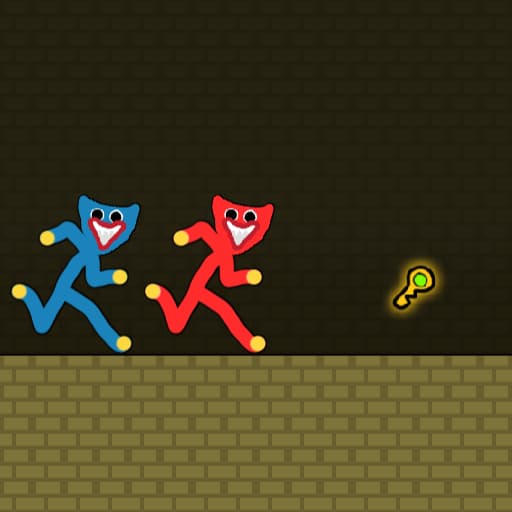 الأحمر والأزرق Stickman Huggy