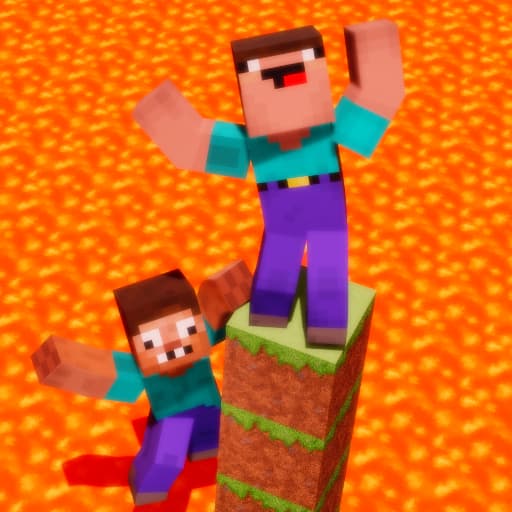 Noob vs Pro لكن Floor هو Lava Minecraft