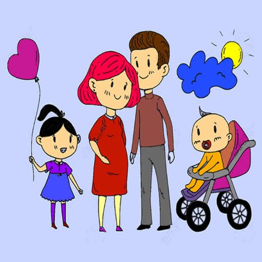 كتاب تلوين العائلة السعيدة
