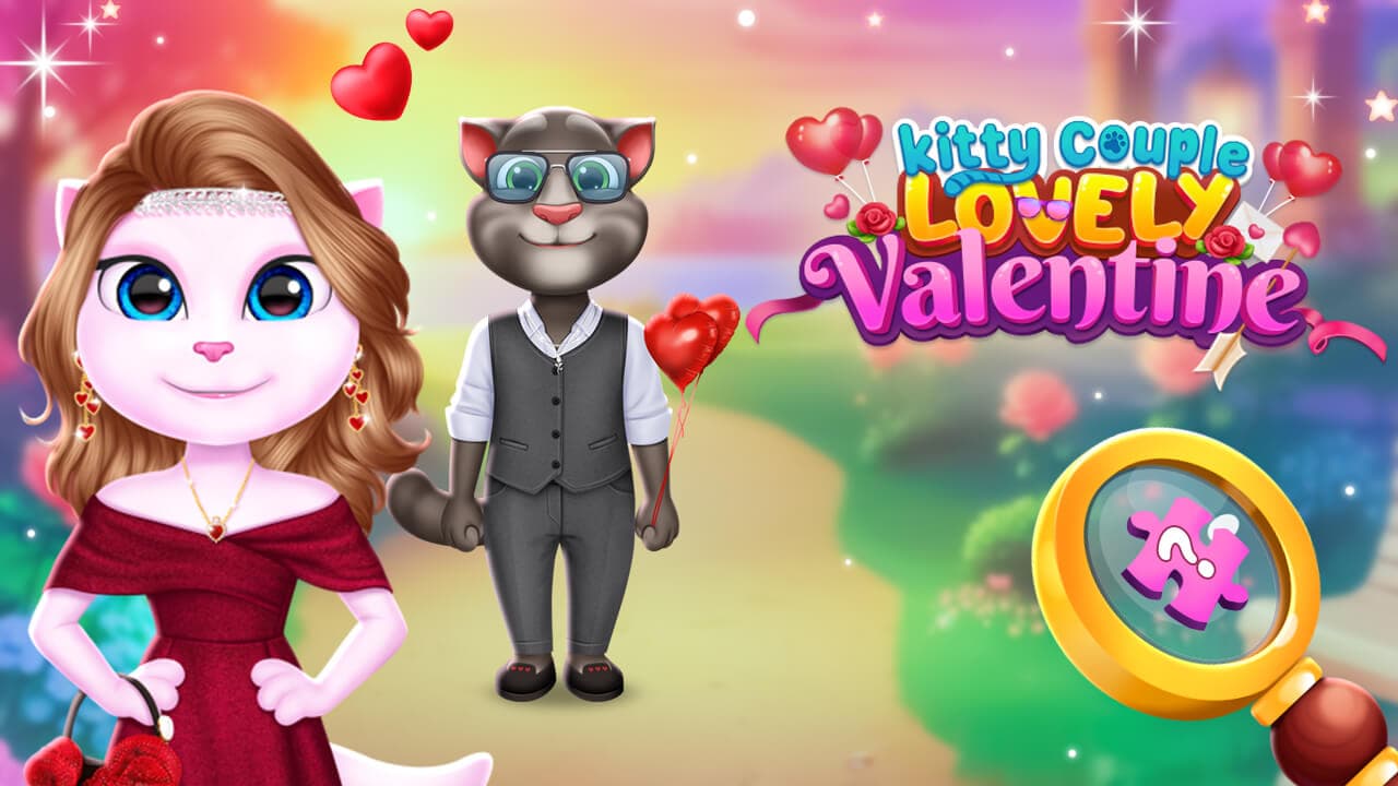كيتي زوجين جميل عيد الحب