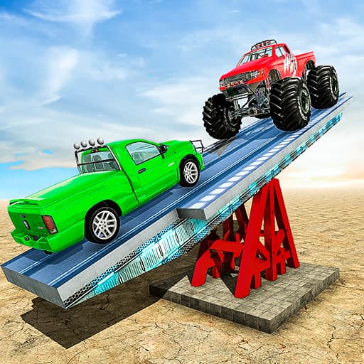 تحدي قيادة توازن السيارة SeeSaw Ramp