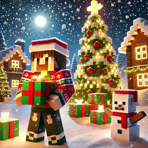 لعبة Minecraft Christmas Jigsaw: متعة فن البكسل الاحتفالي