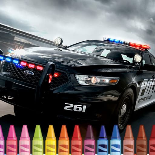 Police Cars Coloring