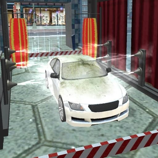 غسيل السيارات الرياضية الحديثة 3D