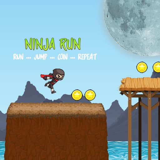 Ninja Run - لعبة الجري بملء الشاشة