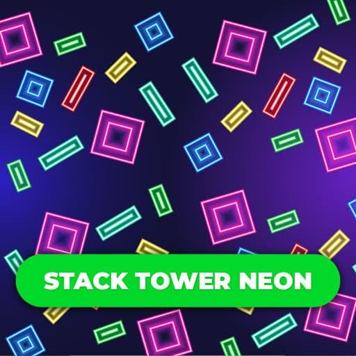 Stack Tower Neon: حافظ على توازن الكتل
