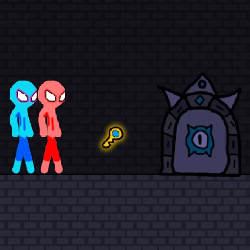 حبل Stickman الأحمر والأزرق
